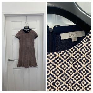 Adorable Loft Flounce Stretch Dress